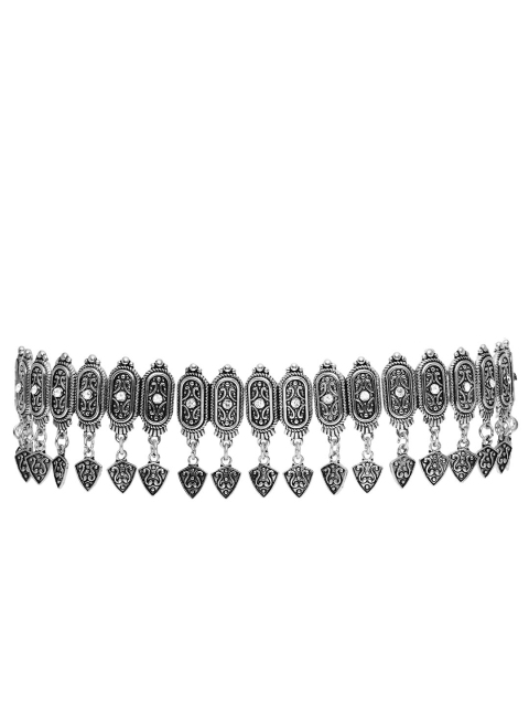 

Silver Chain Alloy Silver-Plated Choker Necklace