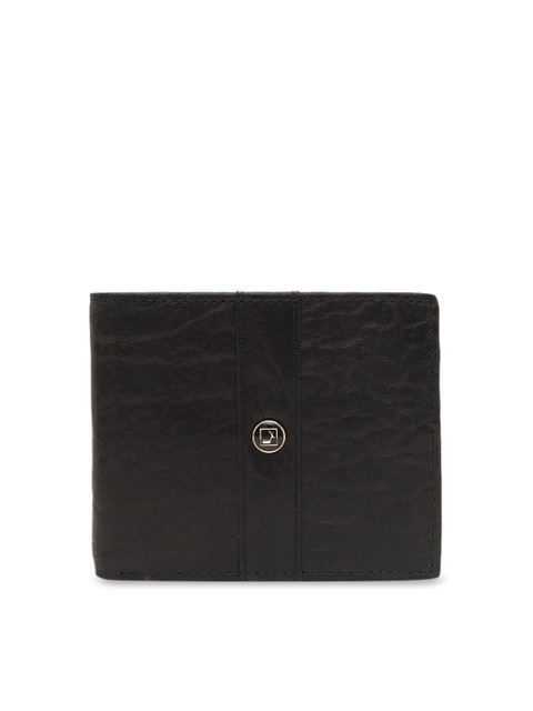 

Da Milano Men Brown Textured Leather Two Fold Wallet