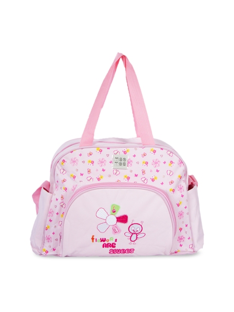 

MeeMee Pink Printed Diaper Bag With Changing Mat