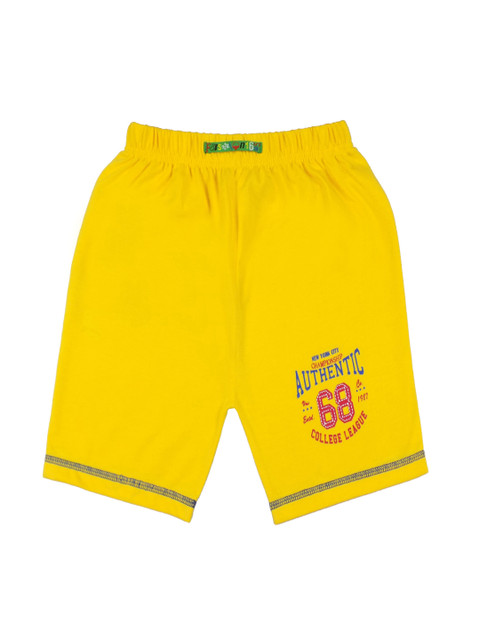 

SWEET ANGEL Girls Yellow Printed Regular Fit Regular Shorts