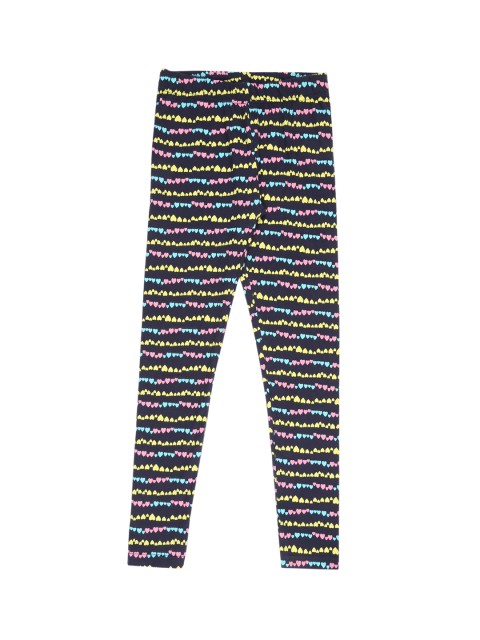 

POPPERS by Pantaloons Girls Navy Blue & Yellow Printed Skinny-Fit Ankle-Length Leggings