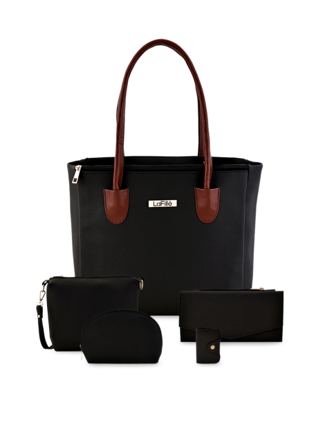 

LaFille Black Solid Shoulder Bag