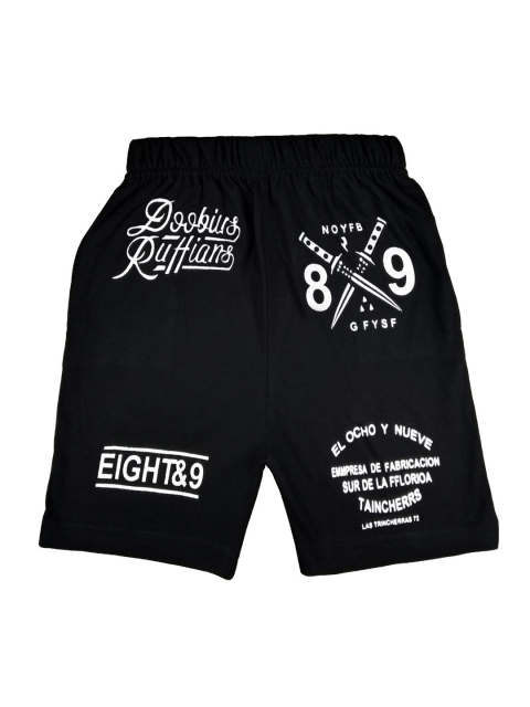 

SWEET ANGEL Girls Black Printed Regular Fit Regular Shorts