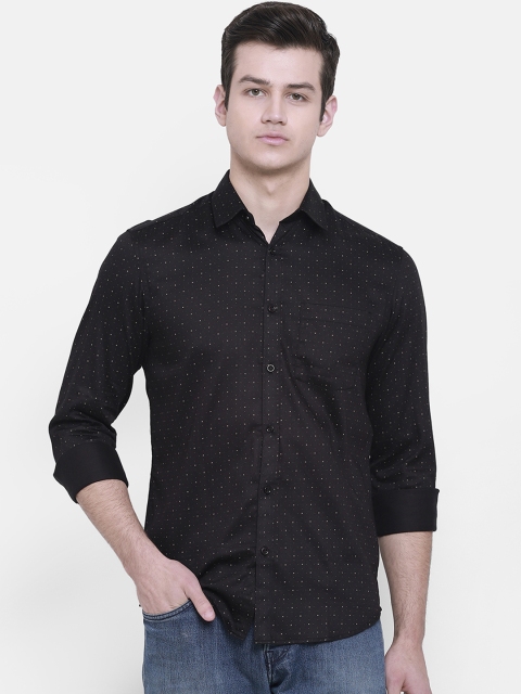 

cape canary Men Black & Beige Regular Fit Printed Casual Shirt