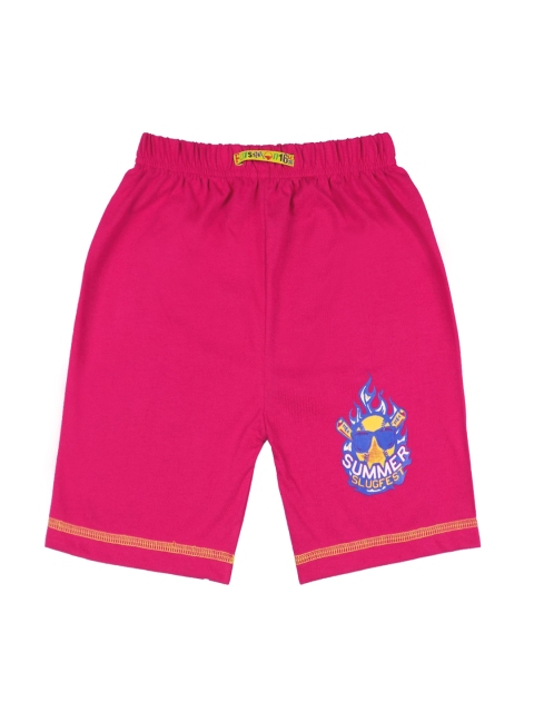 

SWEET ANGEL Girls Pink Printed Regular Fit Regular Shorts