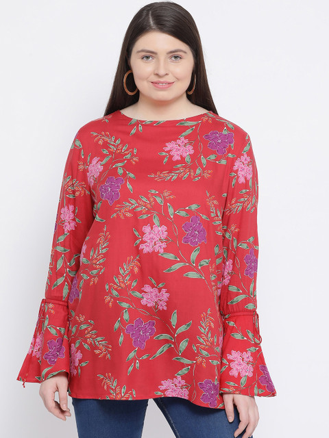 

Oxolloxo Women Red Printed Top