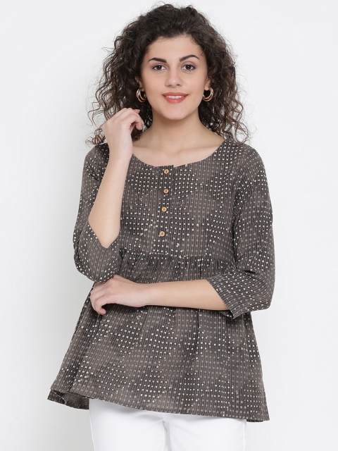 

Monte Carlo Women Grey Printed A-Line Top