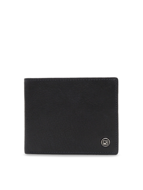 

Da Milano Men Blue Solid Leather Two Fold Wallet