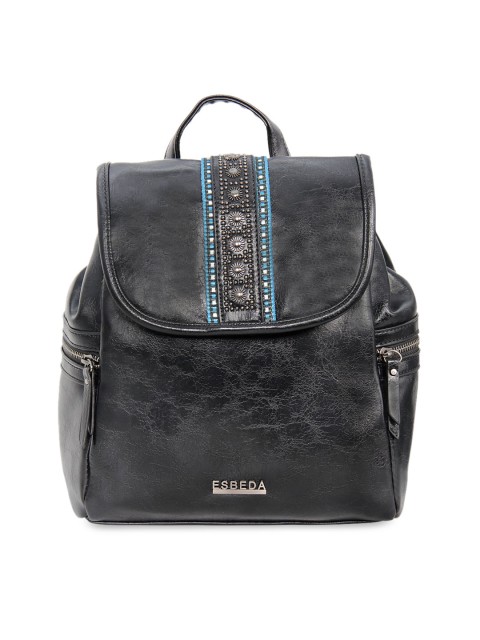

ESBEDA Women Black Embellished Backpack