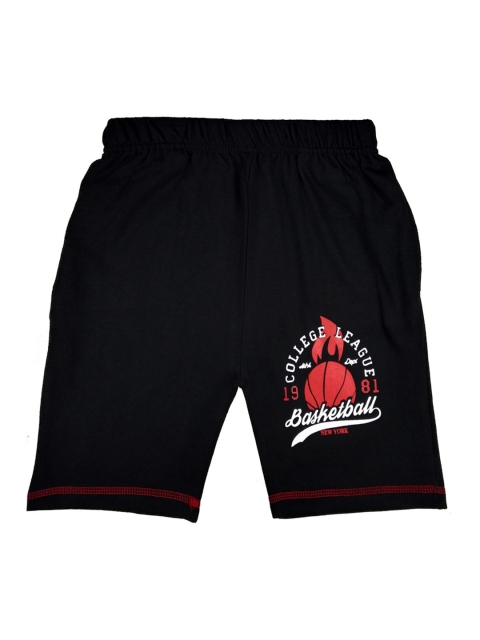 

SWEET ANGEL Girls Black Printed Regular Fit Regular Shorts