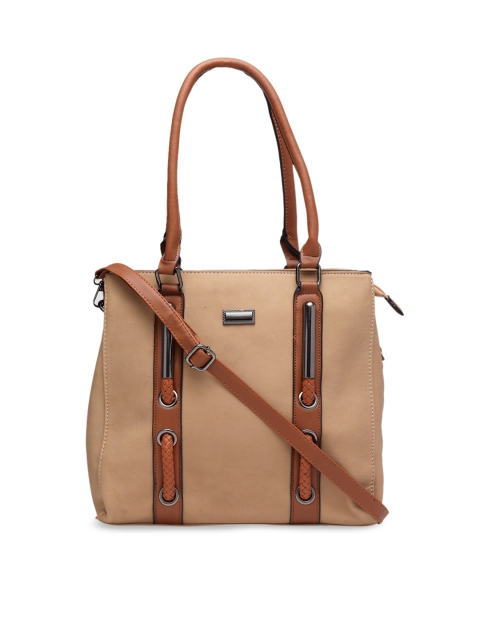 

Ladida Camel Brown Solid Handheld Bag