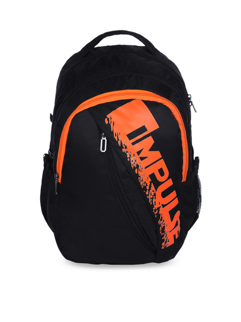 

Impulse Kids Black & Orange Brand Logo Backpack 30L