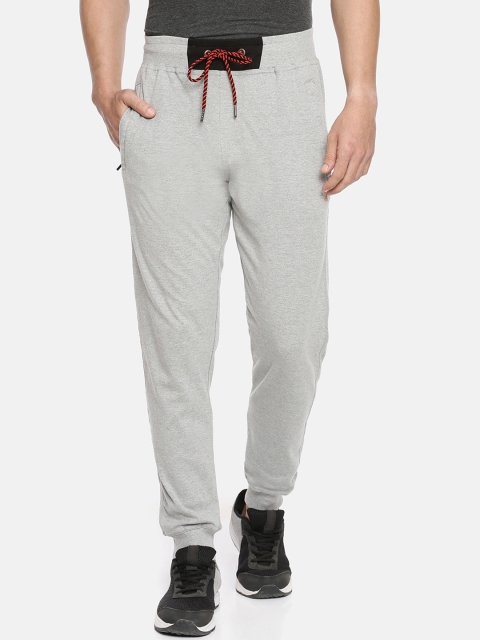 

F A S O Men Grey Melange Solid Organic Cotton Joggers