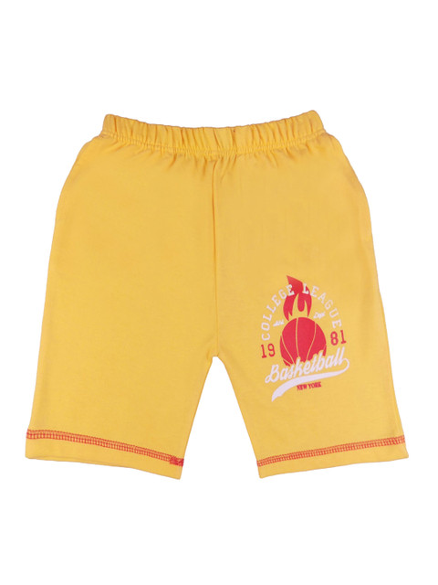

SWEET ANGEL Girls Yellow Printed Regular Fit Regular Shorts