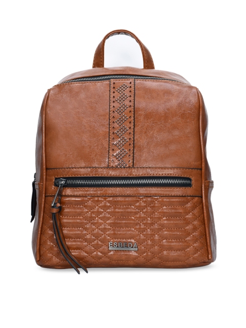 

ESBEDA Women Tan Brown Solid Backpack