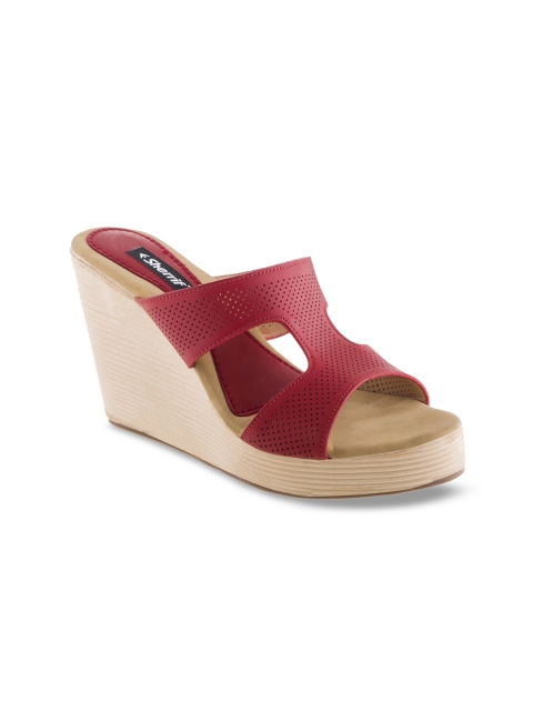 

Sherrif Shoes Women Red Solid Heels