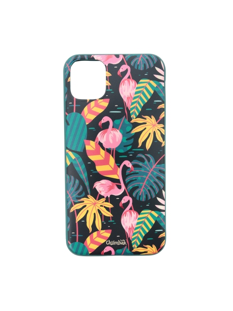 

Chumbak Teal Green & Pink Tropical Paradise iPhone 11 Case Cover