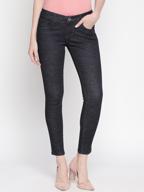 

High Star Women Charcoal Grey Slim Fit Mid-Rise Clean Look Stretchable Jeans