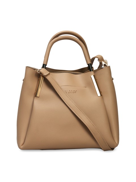 

LEGAL BRIBE Beige Solid Handheld Bag
