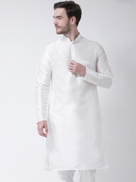 

SG LEMAN Men Off-White Solid Kurta with Pyjamas