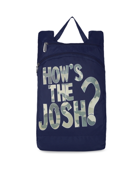 

Impulse Kids Navy Blue & Beige Hows The Josh Printed Backpack