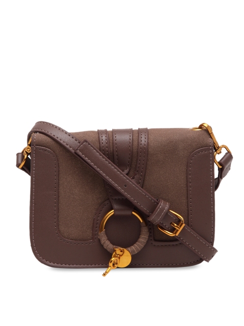 

Ladida Coffee Brown Solid Sling Bag