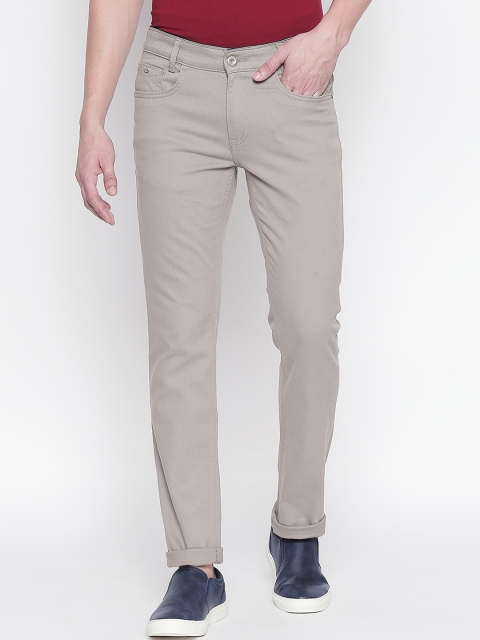 

Mufti Men Grey Slim Fit Solid Regular Trousers