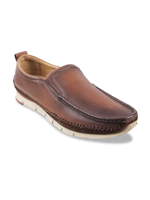 

Metro Men Brown Leather Loafers