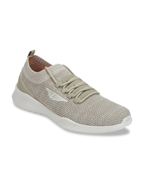

Red Tape Men Beige Textile Memory Foam Walking Shoes
