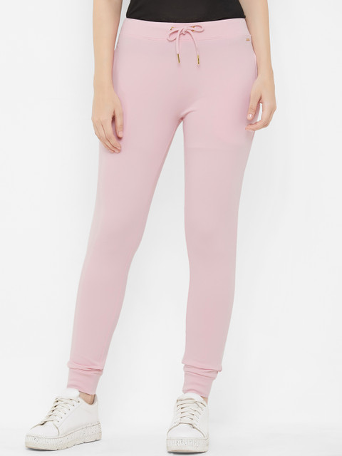 

bebe Women Pink Solid Joggers