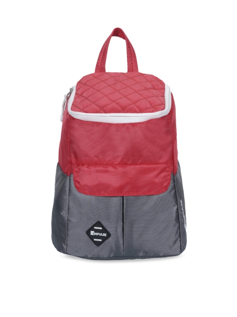 

Impulse Kids Red & Grey Colourblocked Backpack 23L