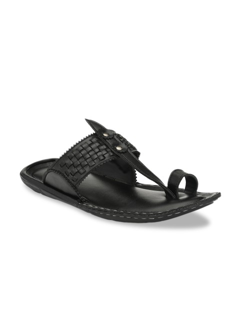 

SHENCES Men Black Comfort Sandals