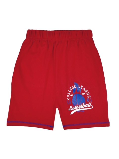 

SWEET ANGEL Girls Red Printed Regular Fit Regular Shorts