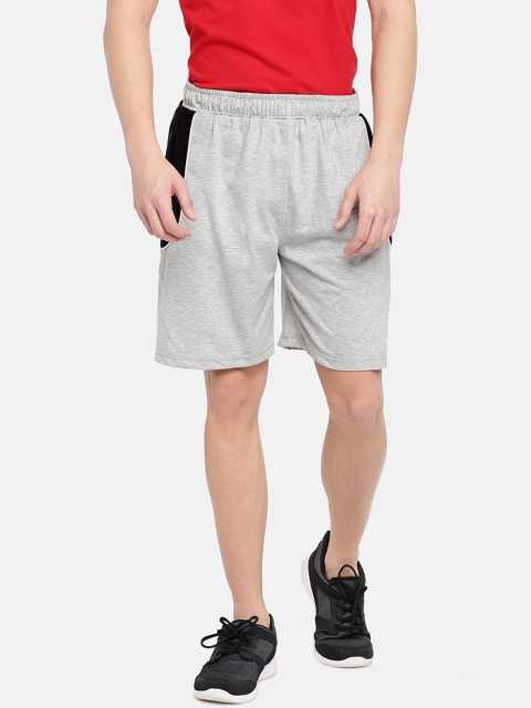 

FiTZ Men Grey Colourblocked Regular Fit Sports Shorts