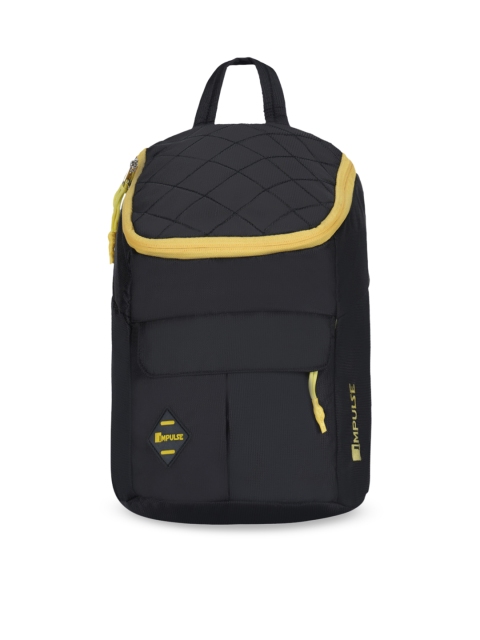 

Impulse Kids Black & Yellow Solid Backpack