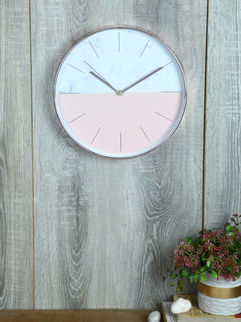 

House Of Accessories Pink & Blue Round Colourblocked 30 x 30 CM Analogue Wall Clock