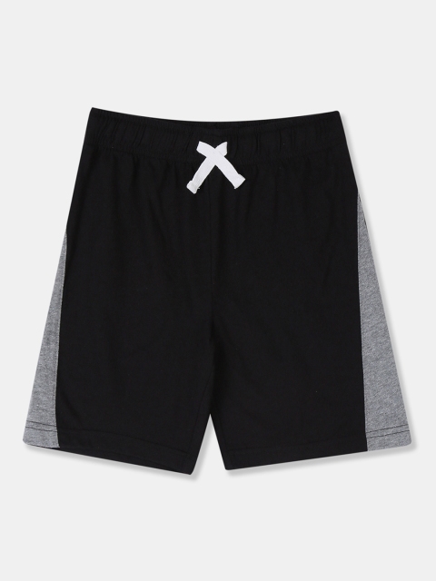 

The Childrens Place Boys Black Solid Regular Fit Regular Shorts