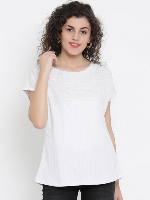 

Monte Carlo Women White Striped Top