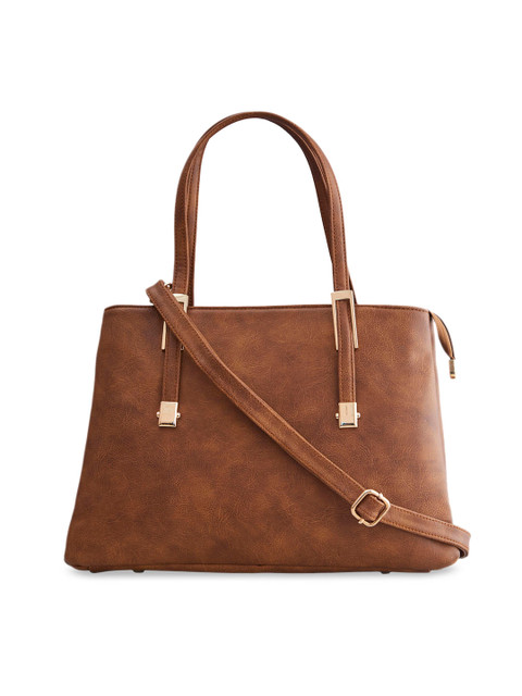 

LEGAL BRIBE Tan Solid Shoulder Bag