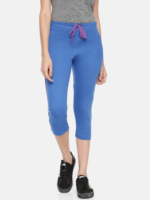 

GOLDSTROMS Women Blue Solid Regular Fit Sports Capris