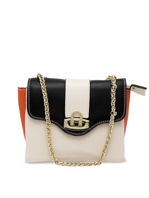 

Ladida Beige & Black Colourblocked Sling Bag