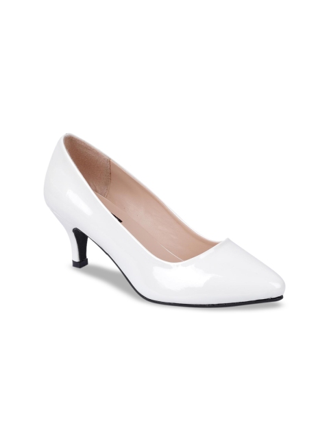 

Sherrif Shoes Women White Solid Pumps