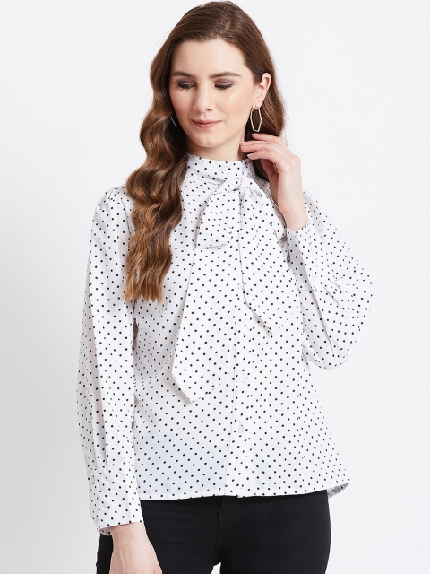

AkaAyu Women White Printed Top