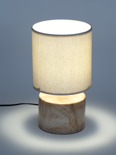 

House Of Accessories Beige Printed Contemporary Table Top Lamp with Shade