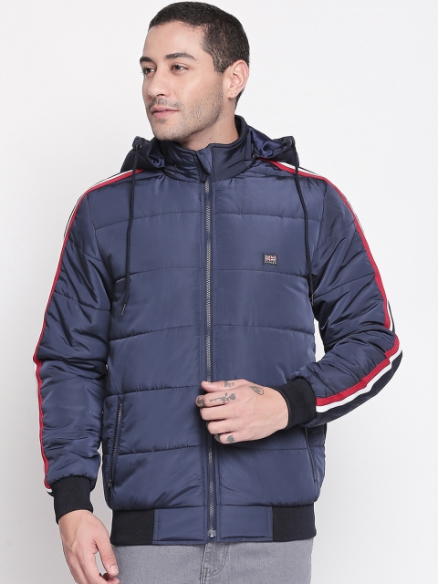 

BYFORD by Pantaloons Men Navy Blue Solid Padded Jacket