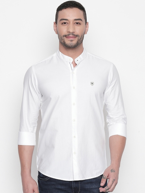 

Mufti Men White Slim Fit Solid Casual Shirt