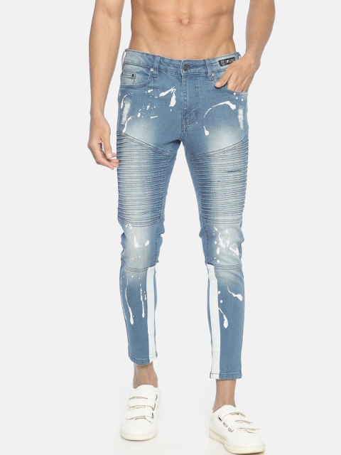 

KULTPRIT Men Blue Skinny Fit Mid-Rise Mildly Distressed Jeans