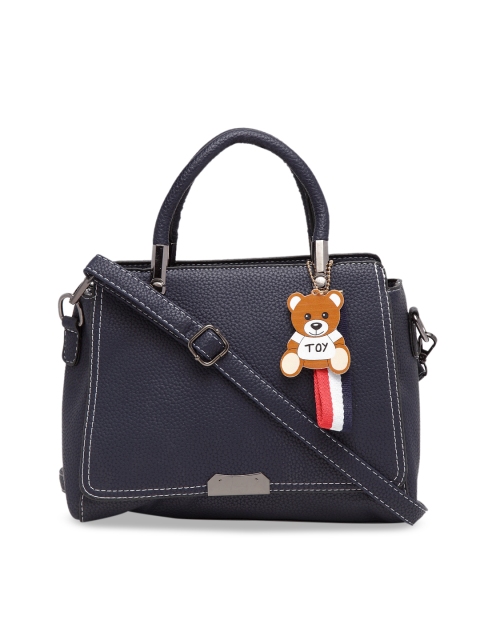 

Ladida Blue Textured Handheld Bag