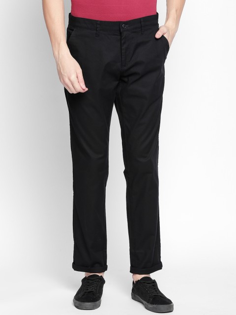 

Easies Men Black Regular Fit Solid Trousers