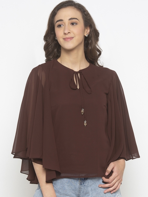 

Iti Women Brown Solid A-Line Top